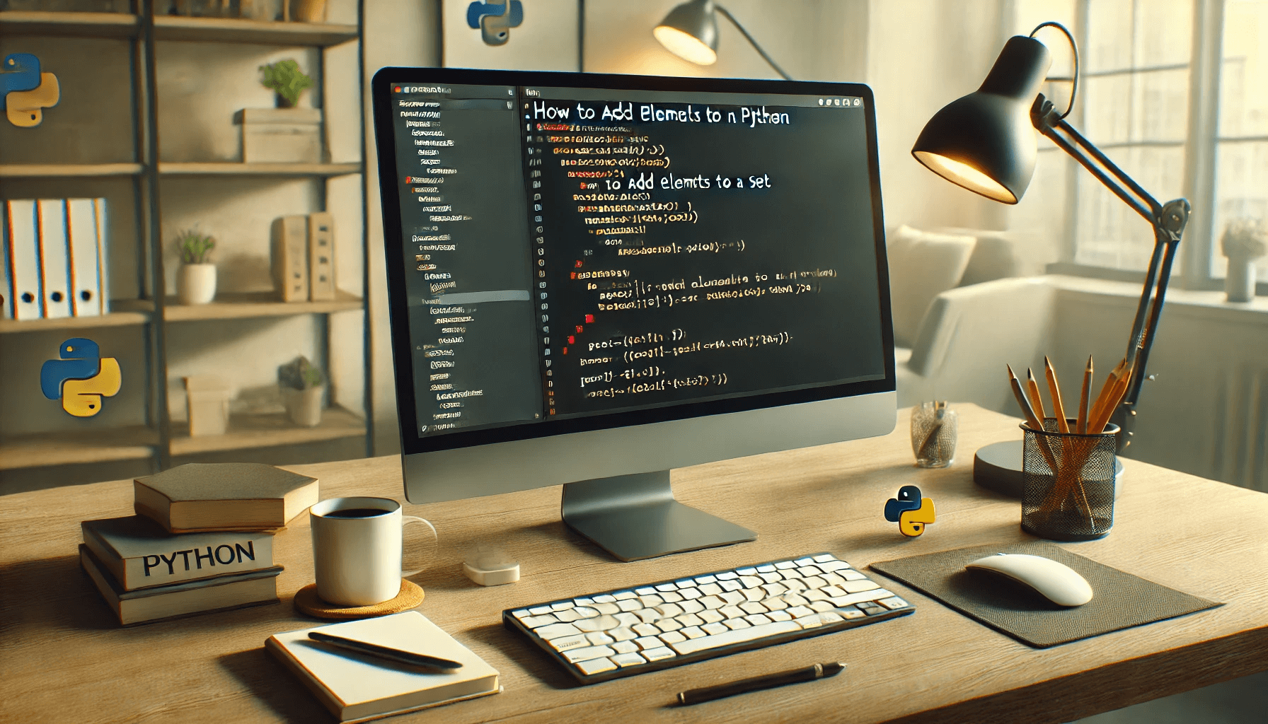 Programmierarbeitsplatz mit Python-Code